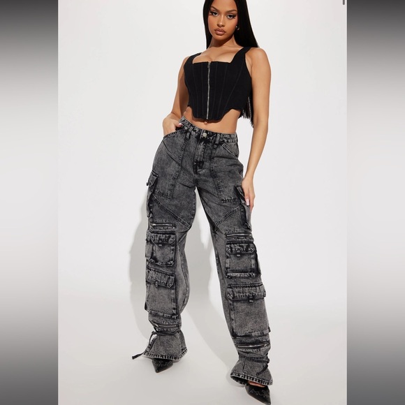 Fashion nova cargo jeans - Picture 1 of 4